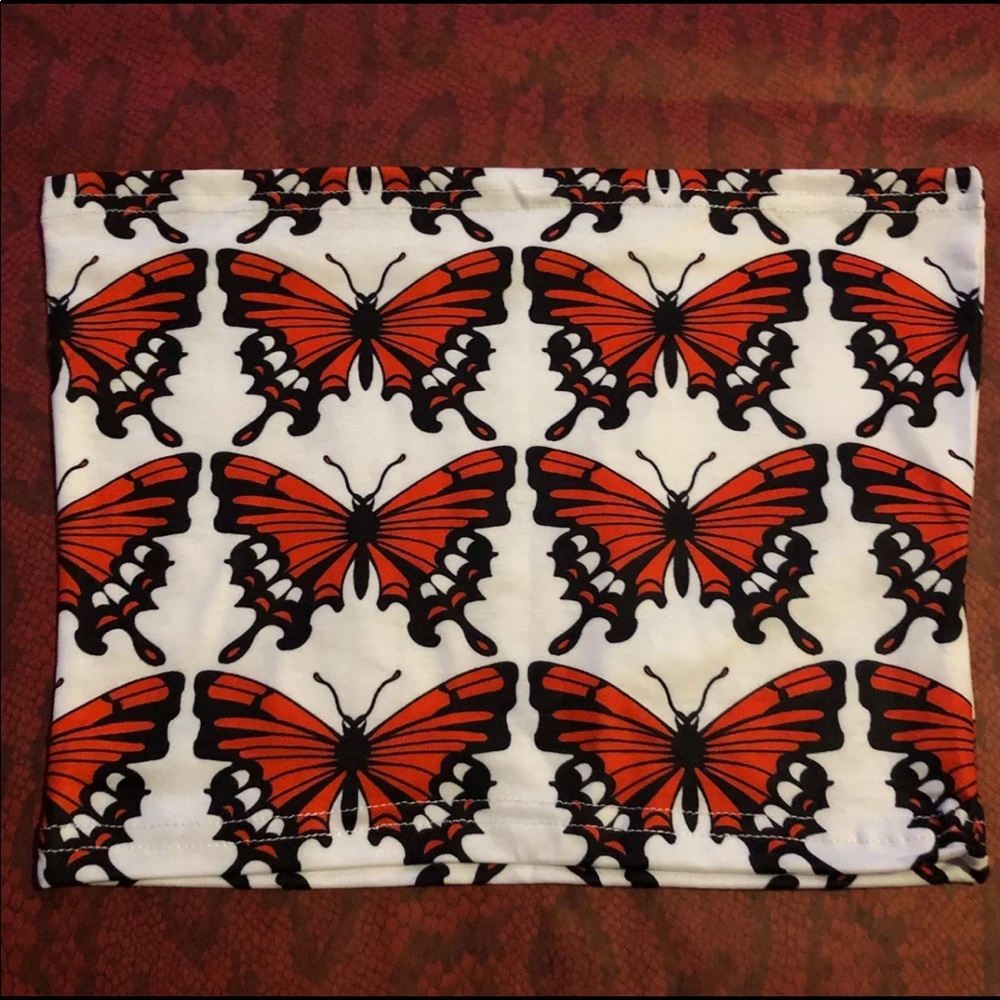 Beautiful monarch big butterfly crop tube top - Picture 3 of 3